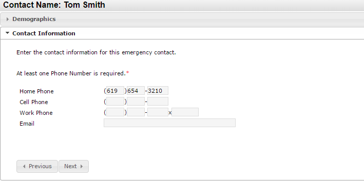 Emergency phone input